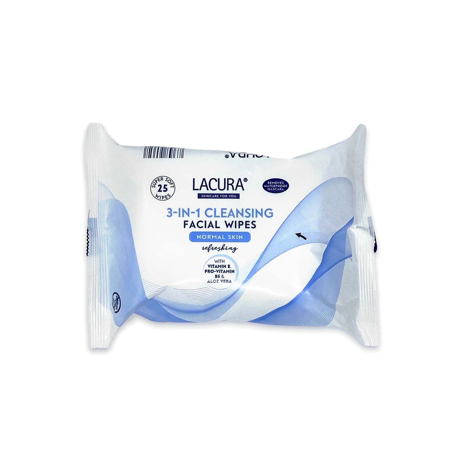 3 In 1 Cleansing Facial Wipes - Normal Skin 25 Pack Lacura